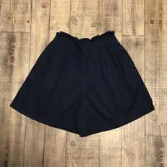 GU ジーユー フレア キュロット ショートパンツ 140cm ネイビー