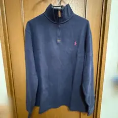 Polo Ralph Lauren ネイビー ハーフジップアップ トレーナー L