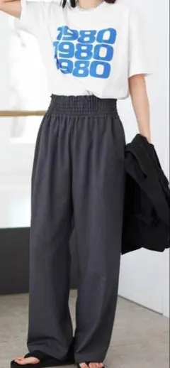 ジャーナルスタンダード　ウールライクストレッチワイドパンツ