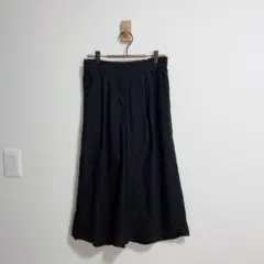 ディスコート　ガウチョパンツ レディース　黒　リラックスパンツ　黒