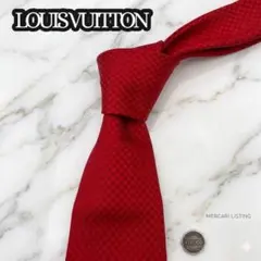 極美品✨️】ルイヴィトン ソリッドタイ LVロゴ マイクロダミエ レッド