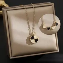 ハート型チャーム ネックレス ゴールド