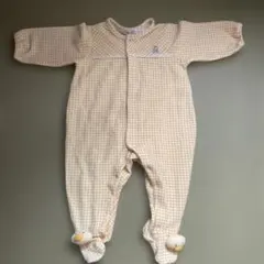 華*子様 冬用！ANIMAL MARCH ギンガムチェックロンパース 80㎝