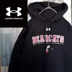 古着 アンダーアーマー プルオーバー パーカー 黒