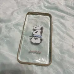 スヌーピー iPhone16ｅ用クリアケース