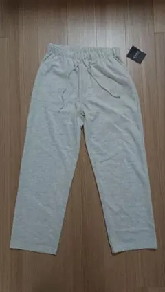 【新品タグ付】グレー スウェット ワイド薄手パンツ