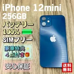 【新品大容量バッテリー】iPhone12mini ブルー 256GB シムフリー