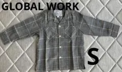 未使用　GLOBAL WORK 長袖チェックシャツ Sサイズ　キッズ