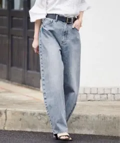 スローブ イエナ コクーンシルエットデニムパンツ38