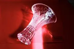 ガラスコレクション【HOYAクリスタル　花瓶　花柄】