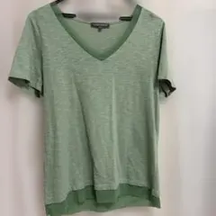 LAURA ASHLEY Vネック 半袖Tシャツ グリーンのサムネイル