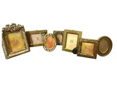 結婚式ウェルカムスペース フォトフレームセット アンティーク ゴールド