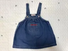 90cm MIKI HOUSE デニムサロペットワンピース