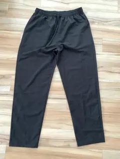 トラックパンツ ジャージ 股上深め イージーパンツ メンズ/レディース L 黒色のサムネイル