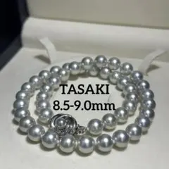 テリ強/8.5mm】タサキ あこや真珠 ブルーグレーパール ネックレス