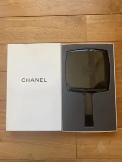 【新品未使用】CHANEL スクエアミラー ブラック　あぶらとり紙