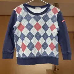 MIKI HOUSE Hot Biscuits 100 アーガイルトレーナー