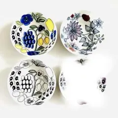 新品 アラビア パラティッシュボウル パープル イエローセット 食器