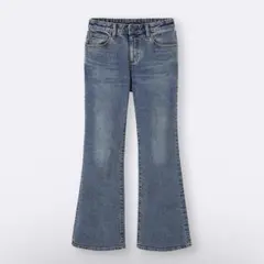 GU スリムフレアジーンズ　65BLUE