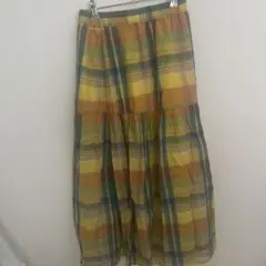 niko and…チェック柄ティアードロングスカート