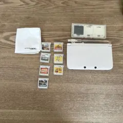 任天堂 New 3DS LL 本体 ホワイト ゲームソフト6本付き