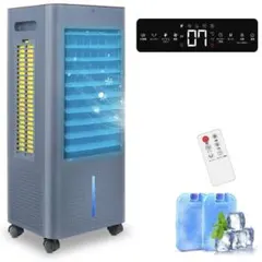 冷風扇 冷風扇風機 【3方向で吸水し冷感UP】LED液晶画面 8L大容量