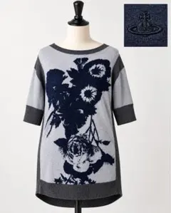 Vivienne Westwoodコットンリネン ニットチュニック　フラワー柄のサムネイル