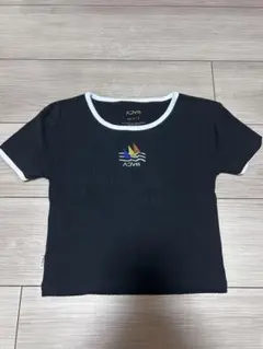 RVCA ブラック クロップドTシャツ Sサイズのサムネイル