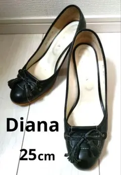 【良品】DIANA タッセルリボン付きパンプス 25cmのサムネイル