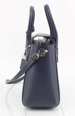 Kate spade ネイビー レザー ハンドバッグ ショルダーストラップ付き