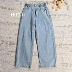 HUG.U ウエストゴム ライトブルー デニムパンツ【 L 】ストレッチ 美脚