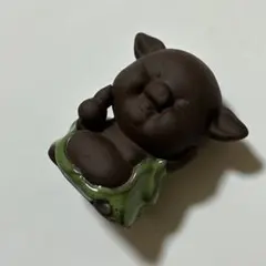 1ピース紫粘土の素敵な豚の置物飾りの飾り紹介小茶ペットブティックティーテーブル