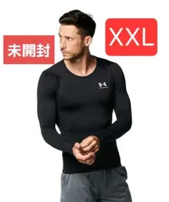 XXL ブラック UAコールドギアアーマー クルーネック 1375528 2XL