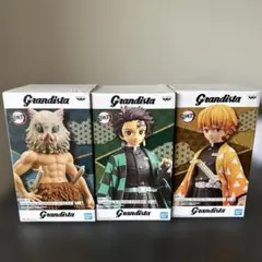 未開封 グランディスタ フィギュア 鬼滅の刃 竈門炭治郎 我妻善逸 嘴平伊之助