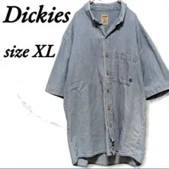 ✨人気✨ Dickies 半袖デニムシャツ XL オーバーサイズ ライトブルー