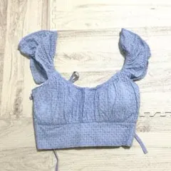 LILY BROWN Lingerieコットンレースフリルビスチェ