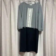 VIS八分袖ワンピース