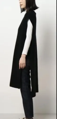 mizuiro ind ウールロングニットベスト