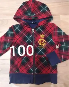ポロ　ラルフローレン　パーカー　100　フーディー　ジャケット　赤　紺　チェック