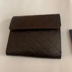 TOMMY HILFIGER 二つ折り財布 ダークブラウン