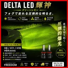 LED H8 H11 H16 グリーンレモン ワンオフ 輝神 コスパ最強モデル