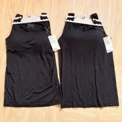 無印良品 婦人 なめらかブラタンクトップ Mサイズ2枚セット ブラック