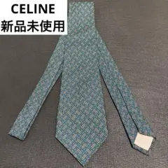 CELINE セリーヌ ネクタイ 総柄 グリーン【新品未使用】のサムネイル