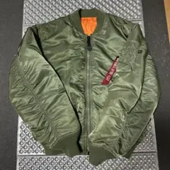 ALPHA 正規品　MA-1フライトジャケット オリーブUSA製