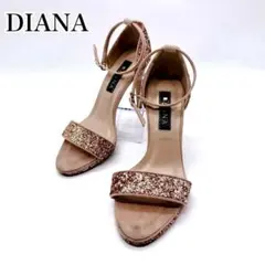 DIANA ダイアナ グリッター ストラップサンダル 24 結婚式 パーティ