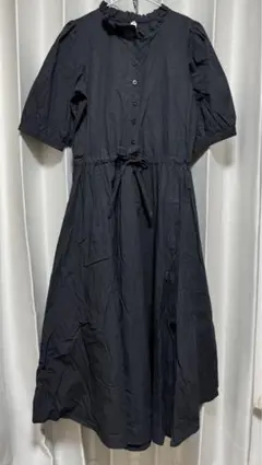 JUNOAH 半袖ロングシャツワンピース