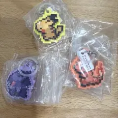 ポケモン　ピクセルアート　ピカチュウ　ヒトカゲ　ゲンガー