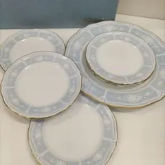 ☆Noritake プレート 5枚セット 花柄 金彩のサムネイル