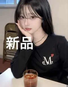 MUCENT ワンショルダーロングTシャツ 黒 新品