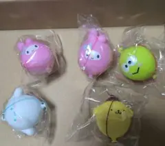 サンリオキャラクター ぷにぷにバルーンキーチェーン ガチャガチャ セット